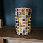 Cache pot multi couleur en mosaique